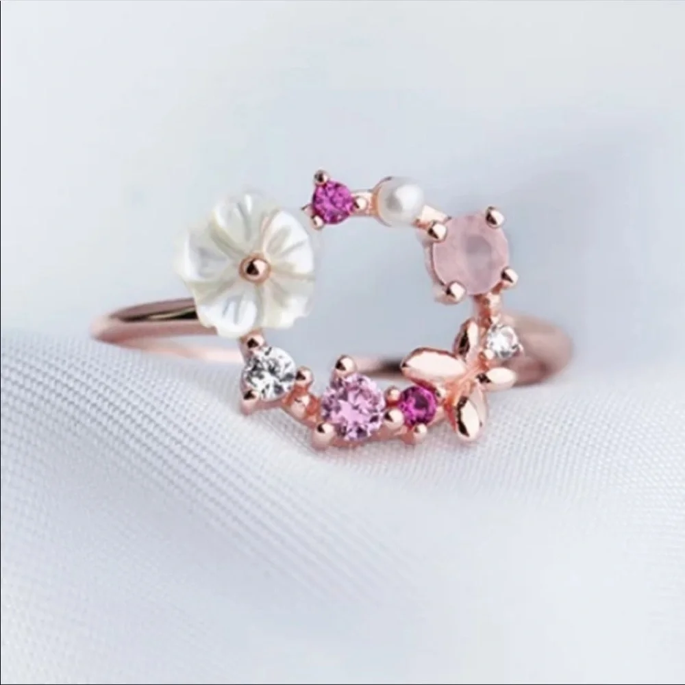 New Lovely Rose Gold Butterfly Creative Ring - Picture 5 of 5
